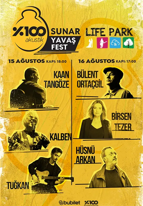 %100 Akustik Sunar: Yavaş Fest | Kaan Tangöze, Bülent Ortaçgil, Kalben, Birsen Tezer, Tuğkan, Hüsnü Arkan thumbnail